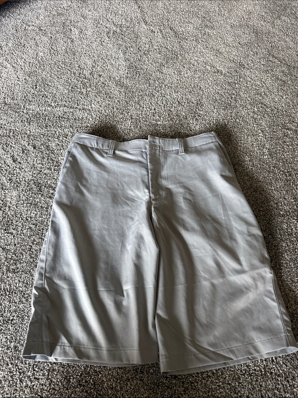 Under Armour Light Gray Athletic Shorts with Branded Waistband